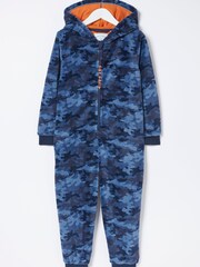 FatFace Blue Camo Onesie - Image 5 of 5