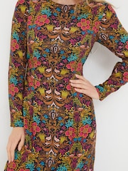 FatFace Orange Haldon Art Floral Midi Dress - Image 4 of 6