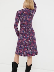 FatFace Purple Delphine Abstract Marks Dress - Image 2 of 6