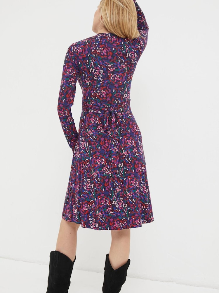 FatFace Purple Delphine Abstract Marks Dress - Image 2 of 6