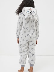 FatFace Grey Sadie Snow Leopard All In One - Image 3 of 5