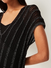 Black Stitch Detail Kimono Dress - Image 8 of 10