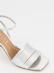Office Silver Multi Strappy Heeled Sandals - Image 4 of 5