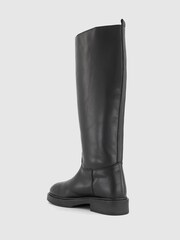 Office Black Leather Pull On High Leg Boots - Image 2 of 4