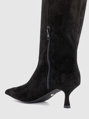 Office Black Suedette Kitten Heel Knee High Boot - Image 4 of 4