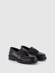 Office Black Leather Tassle Loafer - Image 2 of 3