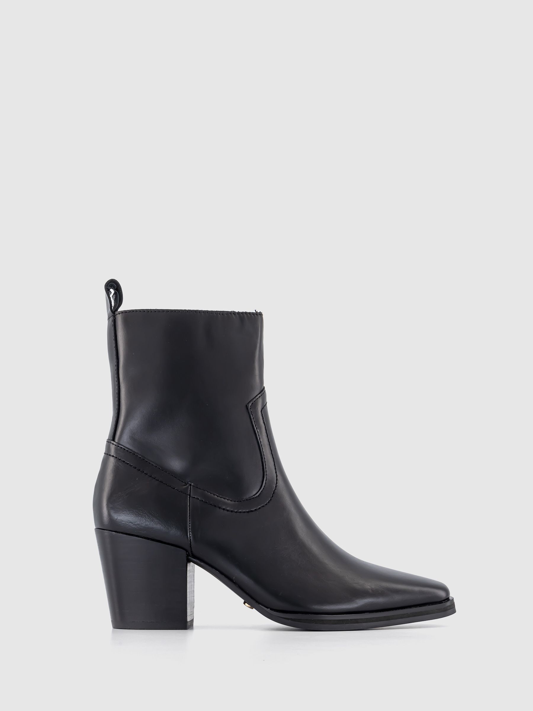 Buy Office Black Leather Western Ankle Boots from Next Germany