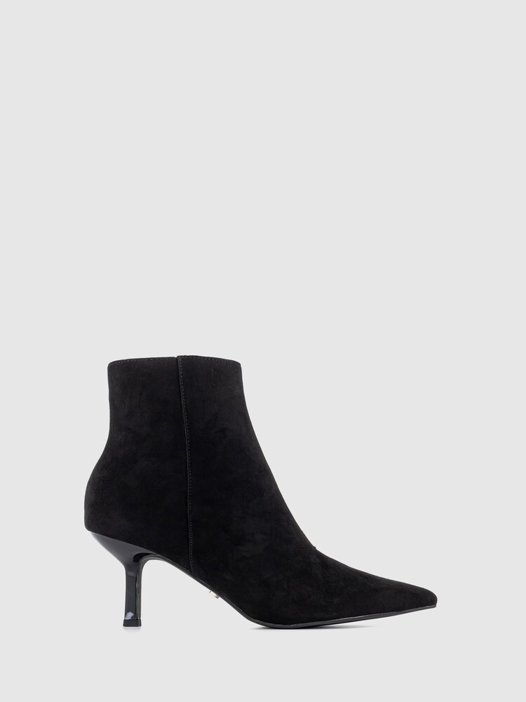 Office Black Ankle Sock Boot With Stiletto Heel - Image 1 of 4