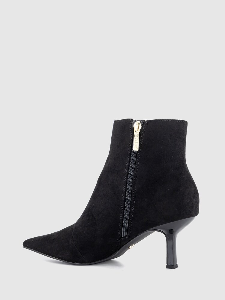 Office Black Ankle Sock Boot With Stiletto Heel - Image 2 of 4