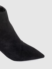 Office Black Ankle Sock Boot With Stiletto Heel - Image 4 of 4