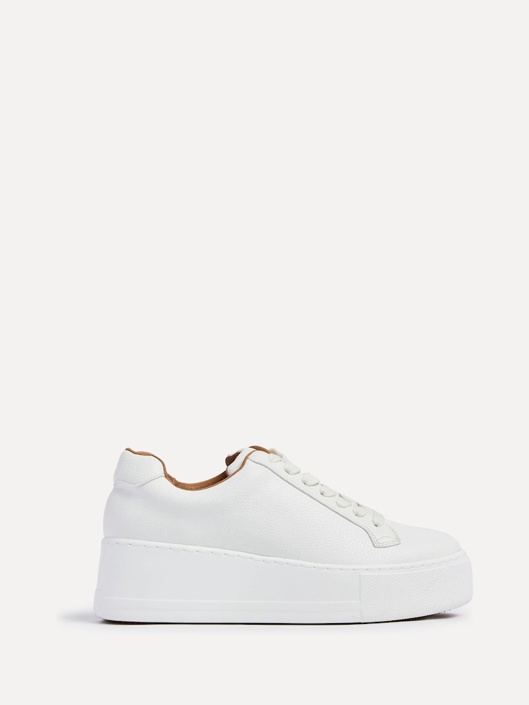 Linzi White Twyla Platform Trainers - Image 2 of 5