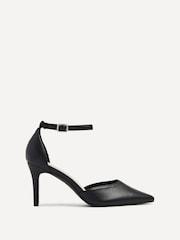 Linzi Black Maci Stiletto Court Heels With Ankle Strap - Image 2 of 5