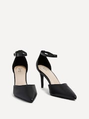 Linzi Black Maci Stiletto Court Heels With Ankle Strap - Image 3 of 5