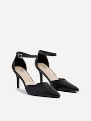 Linzi Black Maci Stiletto Court Heels With Ankle Strap - Image 4 of 5