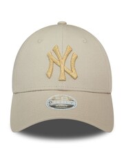 New Era® Womens New York Yankees Metallic Logo 9FORTY 100% Cotton Cap - Image 3 of 5