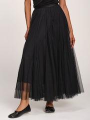Jolie Moi Black Tulle Godet Maxi Skirt - Image 5 of 6