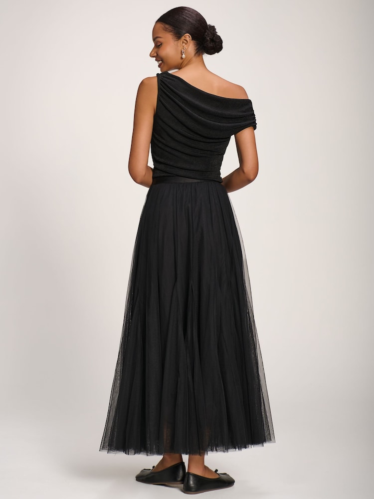 Jolie Moi Black Tulle Godet Maxi Skirt - Image 6 of 6 Jolie Moi Black Tulle Godet Maxi Skirt - Image 6 of 6