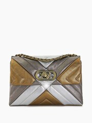 Dune London Silver Small Regent Quilted Shoulder Bag - Image 3 of 4