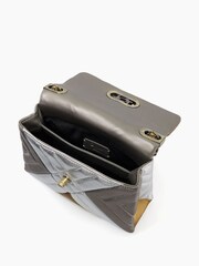 Dune London Silver Small Regent Quilted Shoulder Bag - Image 4 of 4