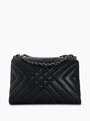 Dune London Black Chrome Small Regent Quilted Shoulder Bag - Image 3 of 6