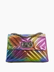 Dune London Multi Pink Small Regent Quilted Shoulder Bag - Image 3 of 4