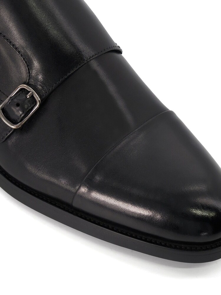 Dune London Black Toe Cap Sullivann Double Monk Shoes - Image 7 of 7