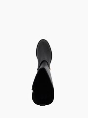 Dune London Black Wide Fit Tildy Strap Detail Knee-High Boots - Image 4 of 4