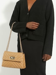 Dune London Brown Ground Small Regent Quilted Shoulder Bag - Image 1 of 6