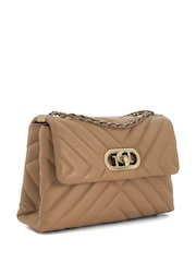 Dune London Brown Ground Small Regent Quilted Shoulder Bag - Image 4 of 6
