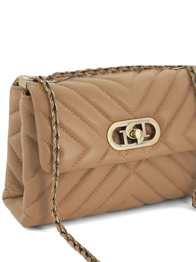 Dune London Brown Ground Small Regent Quilted Shoulder Bag - Image 6 of 6