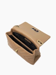 Dune London Brown Ground Small Regent Quilted Shoulder Bag - Image 7 of 7