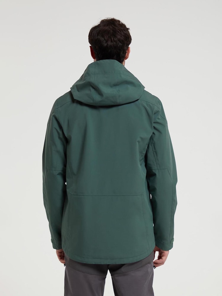 Mountain Warehouse Green Mens Bachill Waterproof 3 In 1 Jacket - Image 2 of 5