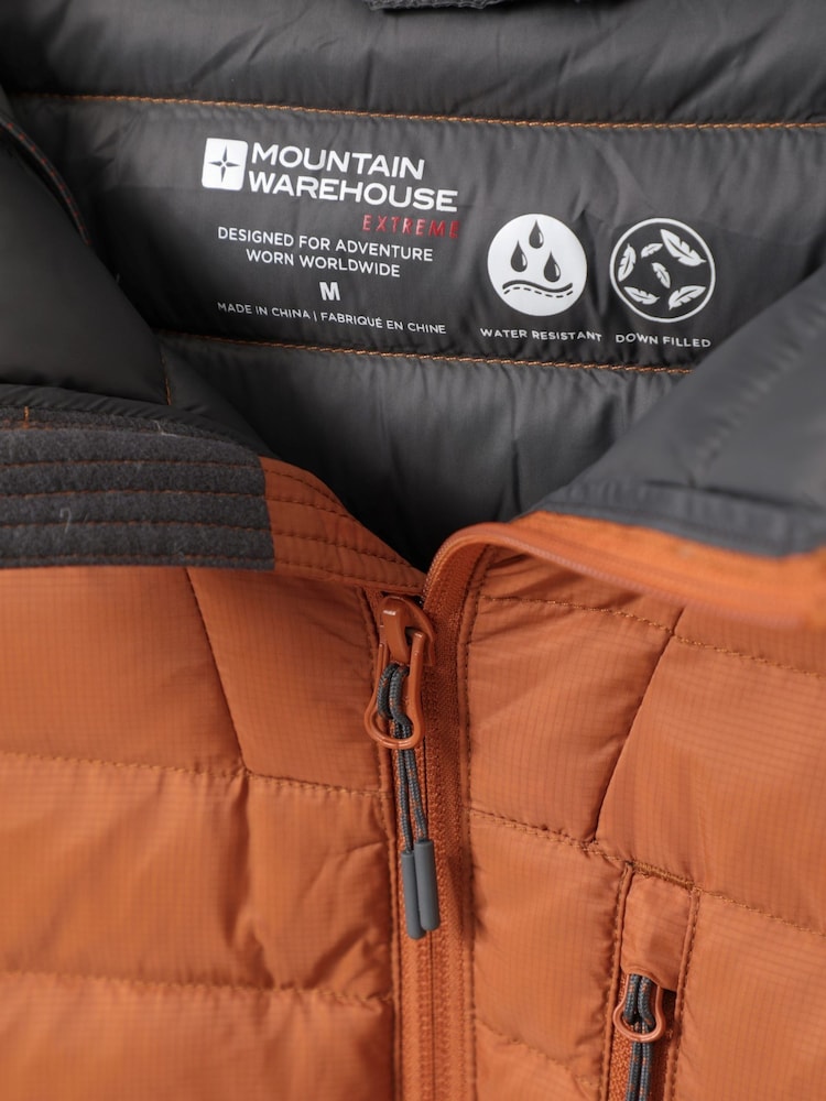 Mountain Warehouse Orange Mens Henry II Extreme Water Resistant Down Padded Jacket - Image 6 of 6