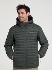 Mountain Warehouse Green Mens Henry II Extreme Water Resistant Down Padded Jacket - Image 1 of 5