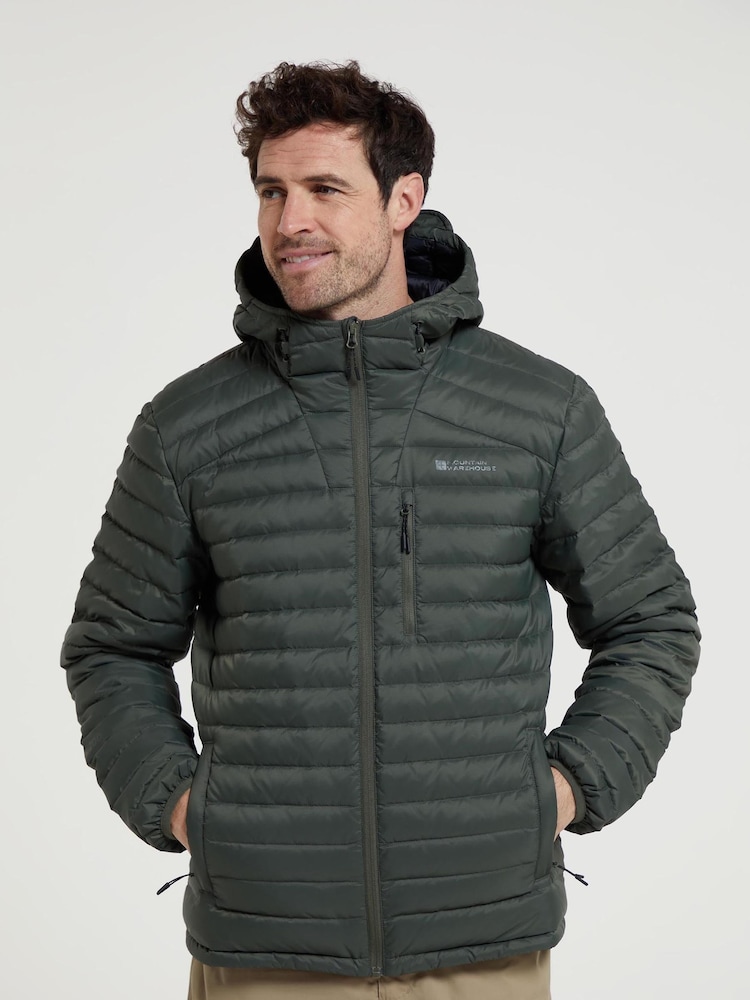 Mountain Warehouse Green Mens Henry II Extreme Water Resistant Down Padded Jacket - Image 1 of 5