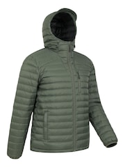 Mountain Warehouse Green Mens Henry II Extreme Water Resistant Down Padded Jacket - Image 3 of 5
