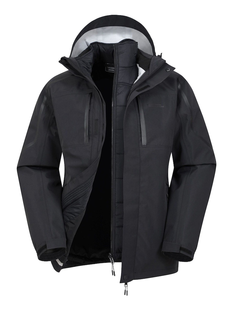 Mountain Warehouse Black Mens Zenith Extreme III Waterproof 3 In 1 Jacket - Image 2 of 5