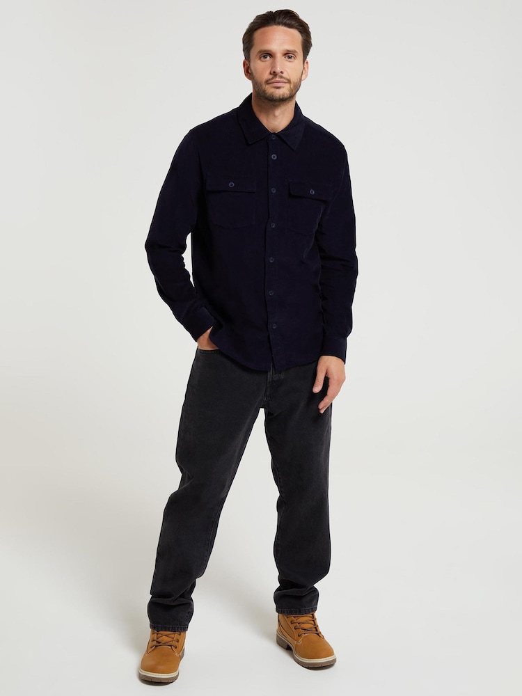 Mountain Warehouse Blue Mens Farrow Co-ord Long Sleeve 100% Cotton Shirt - Image 1 of 5