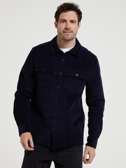 Mountain Warehouse Blue Dark Mens Farrow Co-ord Long Sleeve 100% Cotton Shirt - Image 1 of 5