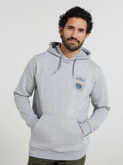 Mountain Warehouse Grey Mens Crest Mountain Graphic Hoodie - Image 1 of 6