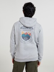 Mountain Warehouse Grey Mens Crest Mountain Graphic Hoodie - Image 2 of 6