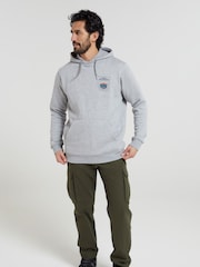 Mountain Warehouse Grey Mens Crest Mountain Graphic Hoodie - Image 3 of 6