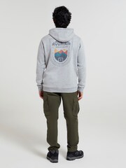 Mountain Warehouse Grey Mens Crest Mountain Graphic Hoodie - Image 4 of 6