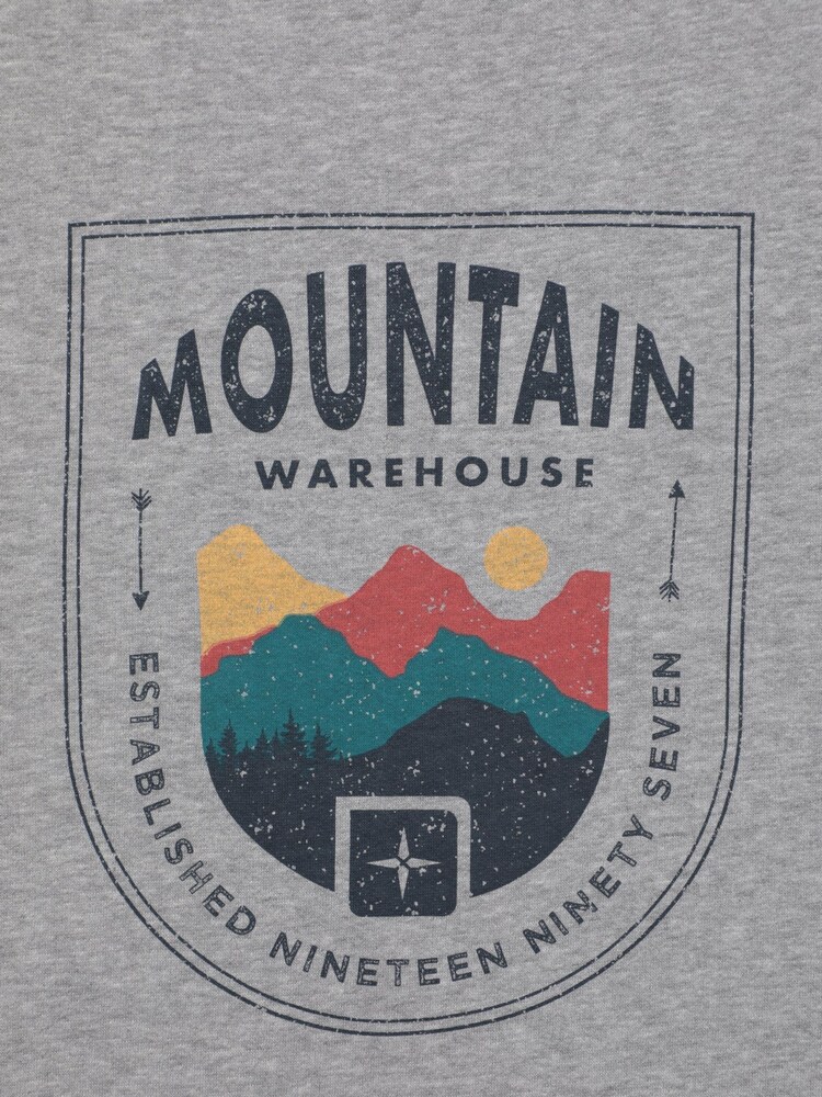 Mountain Warehouse Grey Mens Crest Mountain Graphic Hoodie - Image 6 of 6