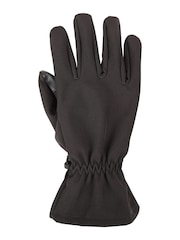 Mountain Warehouse Black Water Repellent Wind Resistant Mens Gloves - Image 2 of 5