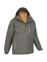 Mountain Warehouse Dark Green Mens Bracken Extreme Waterproof 3-In-1 Jacket - Image 3 of 5