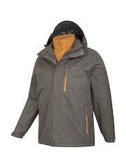 Mountain Warehouse Dark Green Mens Bracken Extreme Waterproof 3-In-1 Jacket - Image 5 of 5