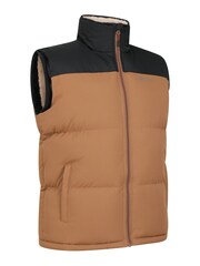 Mountain Warehouse Natural Mens Rock Water Resistant Borg Lined Padded Gilet - Image 4 of 7