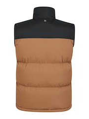 Mountain Warehouse Natural Mens Rock Water Resistant Borg Lined Padded Gilet - Image 5 of 7