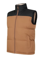 Mountain Warehouse Natural Mens Rock Water Resistant Borg Lined Padded Gilet - Image 6 of 7